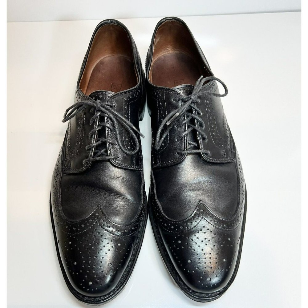 Men’s Allen Edmonds Black Leather Stuttgard Oxford Dress Shoes, Size 9.5D.